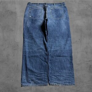 Vintage Super Baggy PETROL‎ Men Jeans Blue Denim Relaxed Fit Distressed
